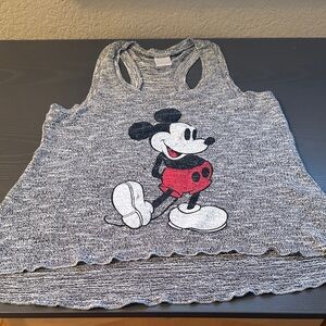 Disney Mickey Mouse Gray and Red Tank Top